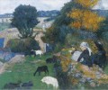 Breton Shepherdess Post Impressionism Primitivism Paul Gauguin